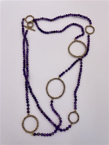 Collana Daniela De Marchi Donna Carezza in Ottone Ametista CL5658 OVI - CL5658 OVI